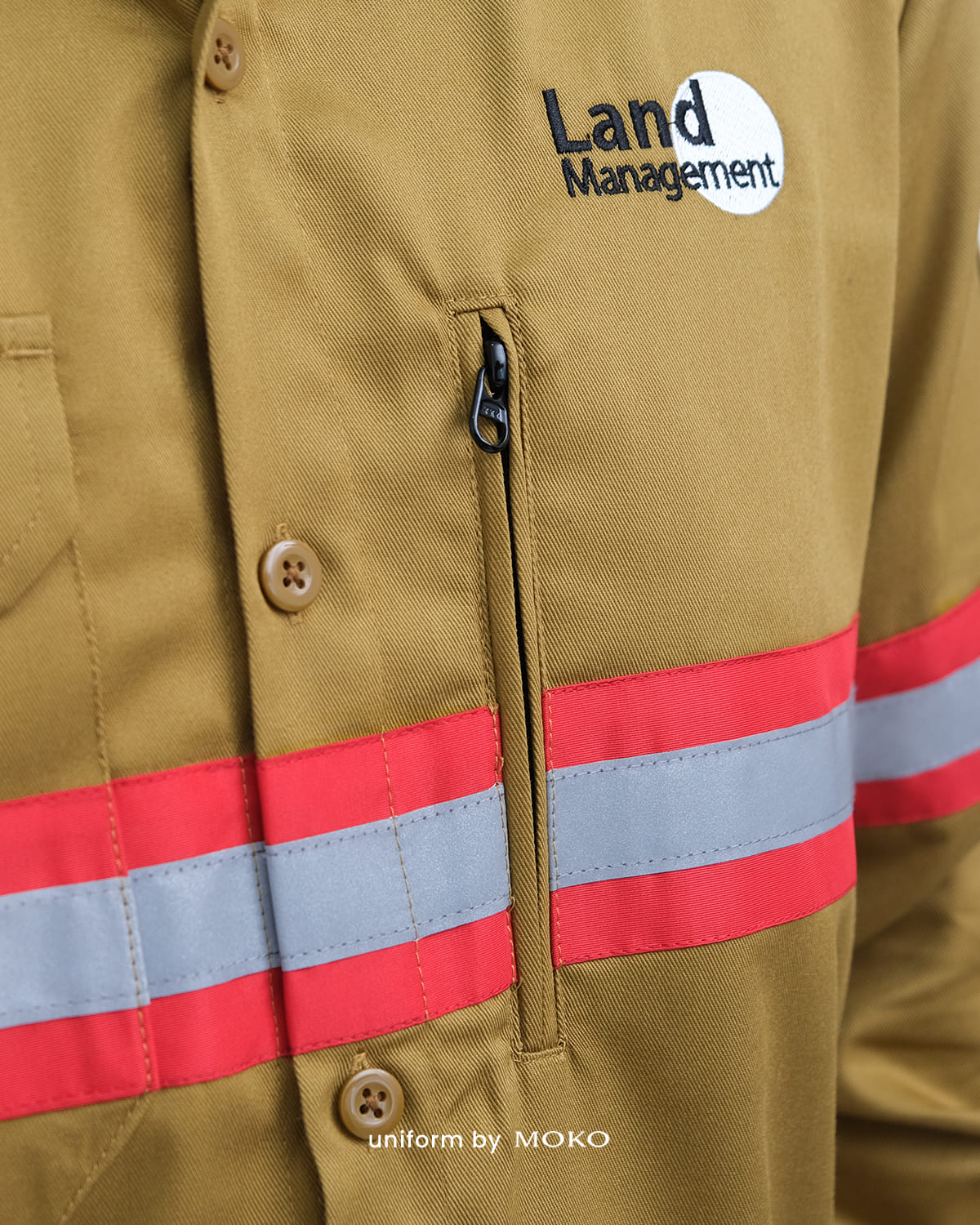 wearpack safety seragam kemeja tambang harita nikel saku
