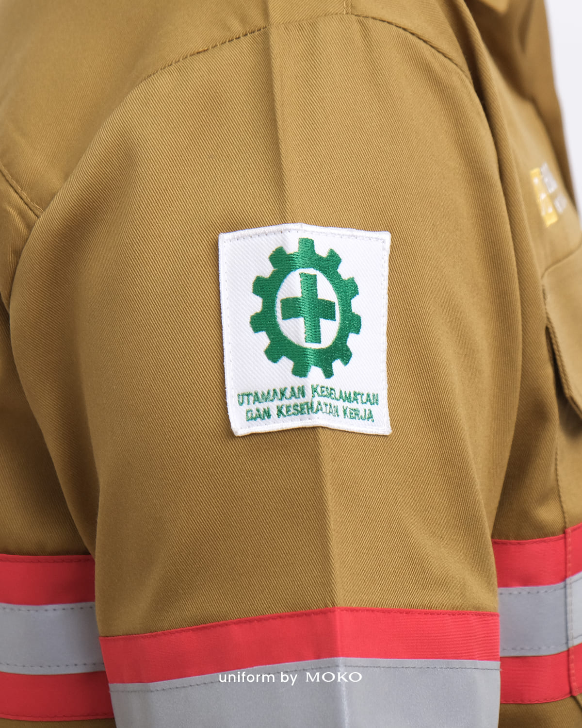 wearpack safety seragam kemeja tambang harita nikel k3 bordir